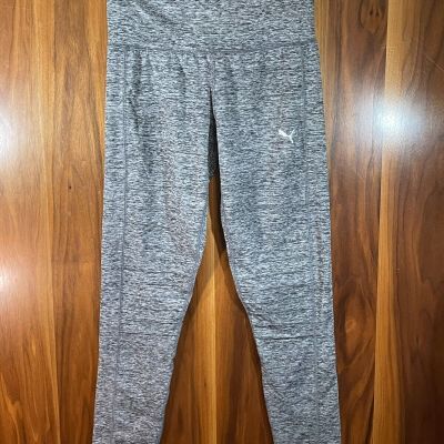 Puma Fitted Fitness Exercise Pants High-Waist Activewear Leggings Gray Size S